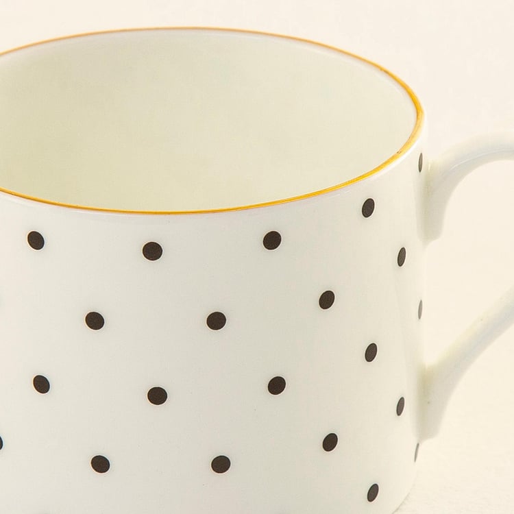 Andrey Polka Dot Bone China Cup and Saucer - 250ml