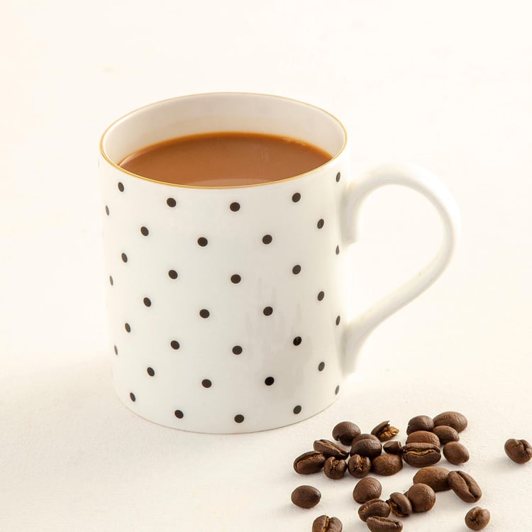 Andrey Polka Dot Bone China Mug- 400ml