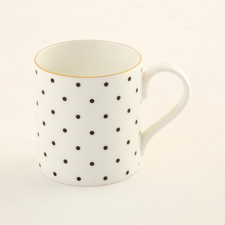 Andrey Polka Dot Bone China Mug- 400ml