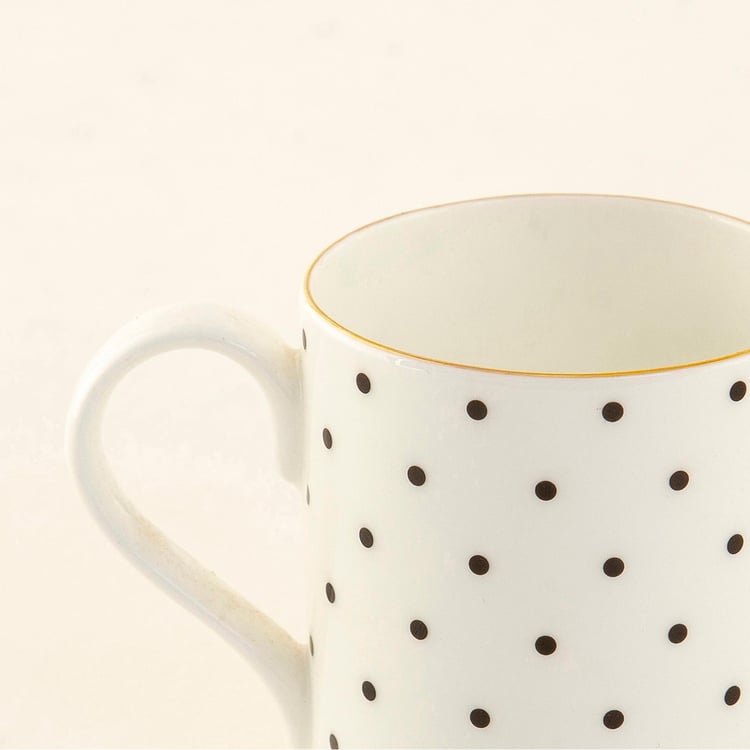 Andrey Polka Dot Bone China Mug- 400ml