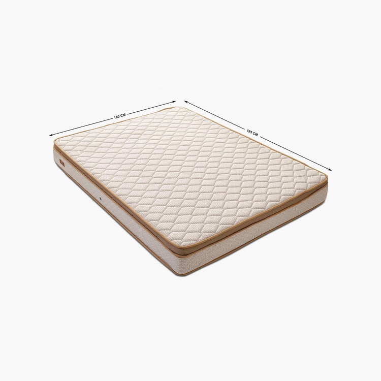 Restomax Pro 6+2 Inches Bonnel Spring Memory Foam King Mattress with Box Top, 180x195cm - Beige