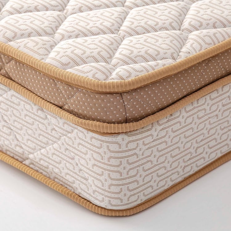 Restomax Pro Beige 6+2-Inch Bonnel Spring Memory Foam Single Mattress With Box Top - 90x190cm