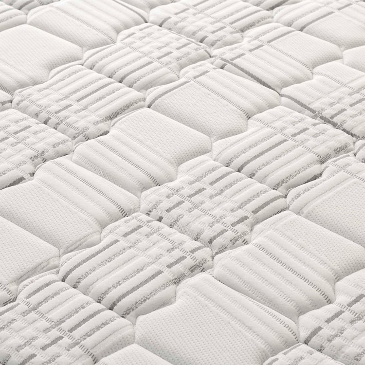 Restomax Elite 6+1 Inches Pocket Spring Memory Foam King Mattress with Pillow Top, 180x195cm - White
