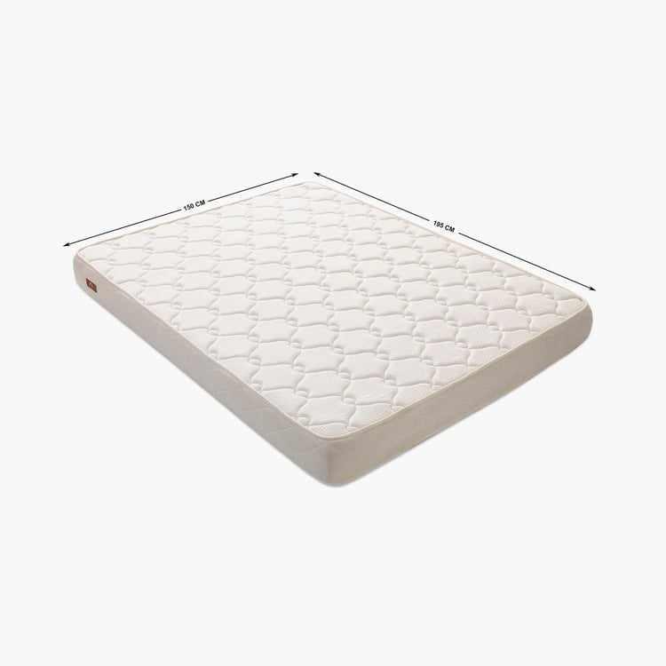 Restofit Ultima 6-Inches Orthopaedic Coir Queen Mattress with Bonded Foam, 150x195cm - White