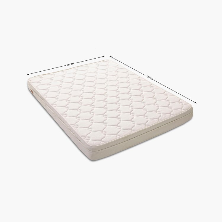 Restofit Ultima 4+2 Inches Orthopaedic King Mattress with HR Foam, 180x195cm - White