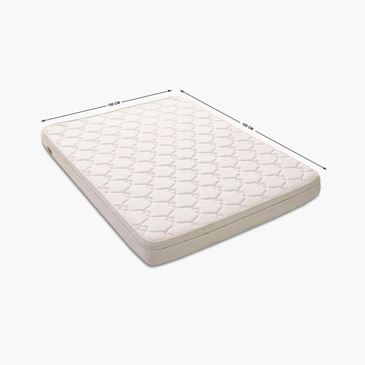 Restofit Ultima 4+2-Inches Orthopaedic Queen Mattress with HR Foam, 150x195cm - White