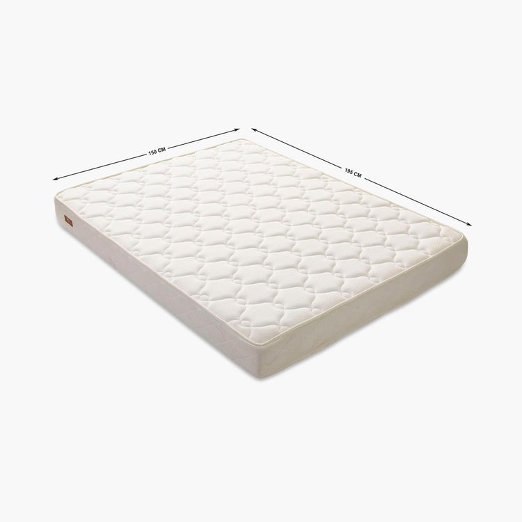 Restofit Ultima 6-Inches Orthopaedic Queen Mattress with Memory Foam, 150x195cm - White