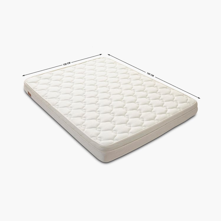 Restofit Ultima 4+2 Inch Orthopaedic Bonded Foam Teen Mattress with Memory Foam, 120x195cm - White