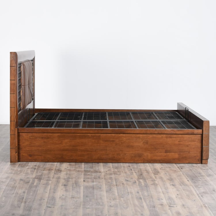 Heritage Taaz King Bed with Hydraulic Storage - Brown