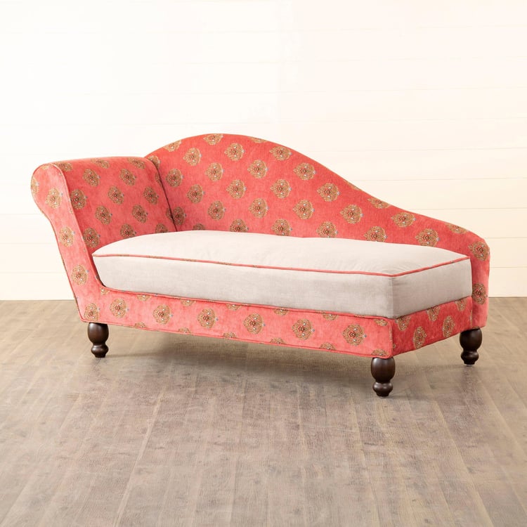 Majesta Printed Chaise - Red