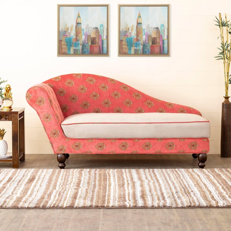 Majesta Printed Chaise - Red