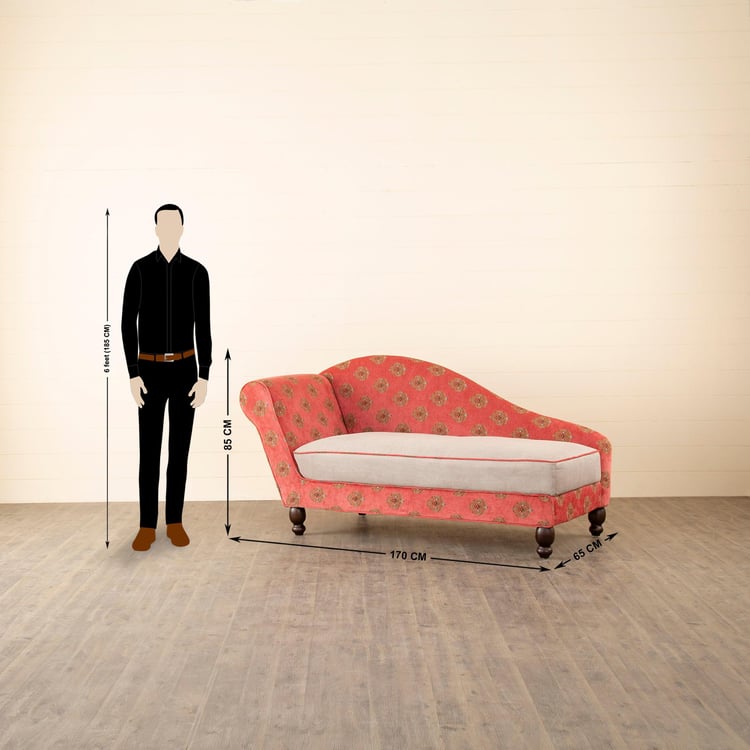 Majesta Printed Chaise - Red