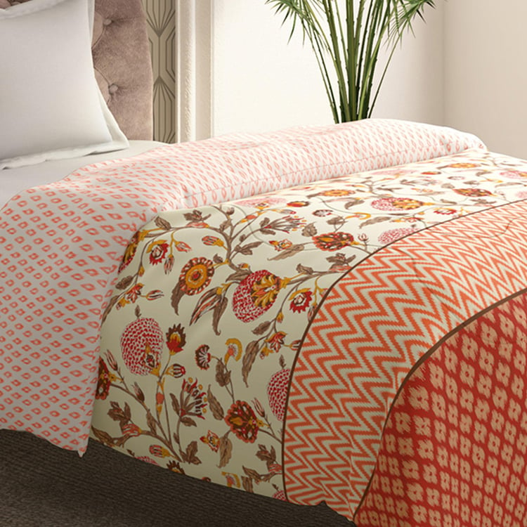 PORTICO Shalimaar Multicolour Printed Cotton Single Comforter - 120GSM