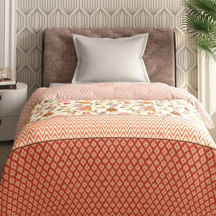 PORTICO Shalimaar Multicolour Printed Cotton Single Comforter - 120GSM