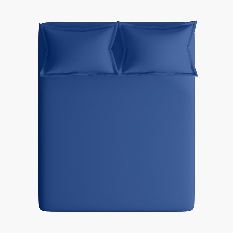 PORTICO Supercale Blue Bamboo Super King Bedsheet Set - 274x274cm - 3Pcs