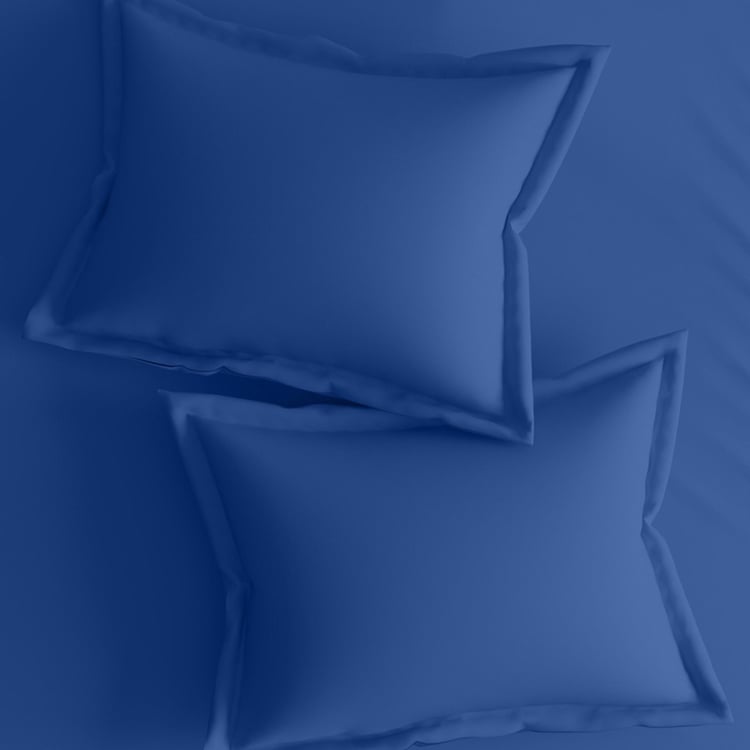 PORTICO Supercale Blue Bamboo Super King Bedsheet Set - 274x274cm - 3Pcs