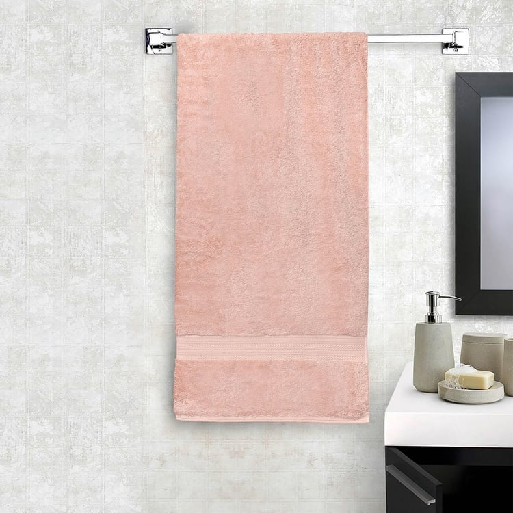SPACES Renaissance - Pink Solid Soft Cotton Bath Towel - 89cm x 172cm