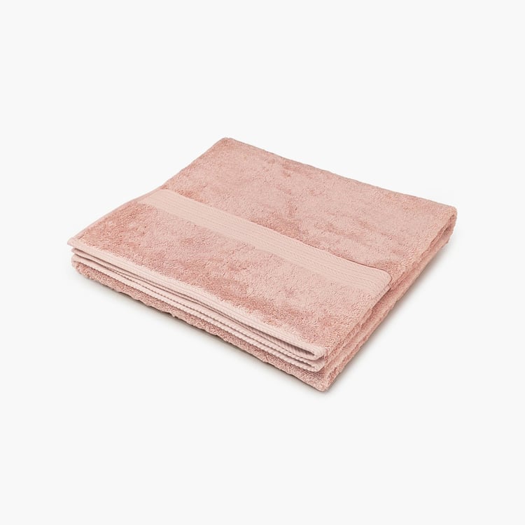 SPACES Renaissance - Pink Solid Soft Cotton Bath Towel - 89cm x 172cm