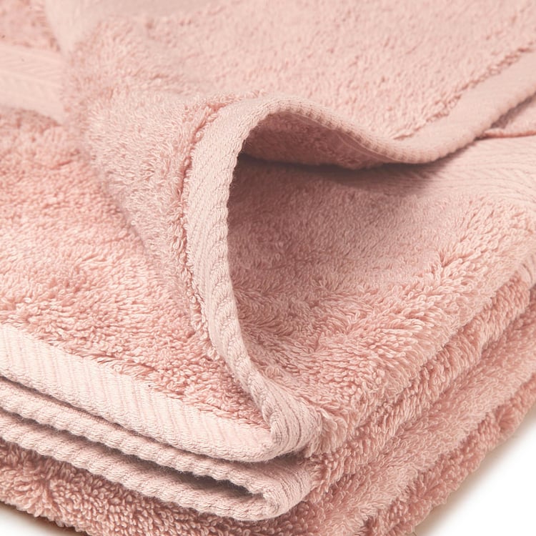 SPACES Renaissance - Pink Solid Soft Cotton Bath Towel - 89cm x 172cm