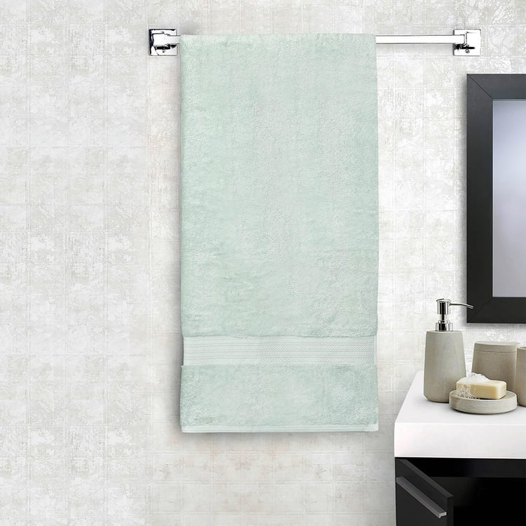 SPACES Rennaissance- Green Solid Soft Cotton Bath Towel - 89x172cm