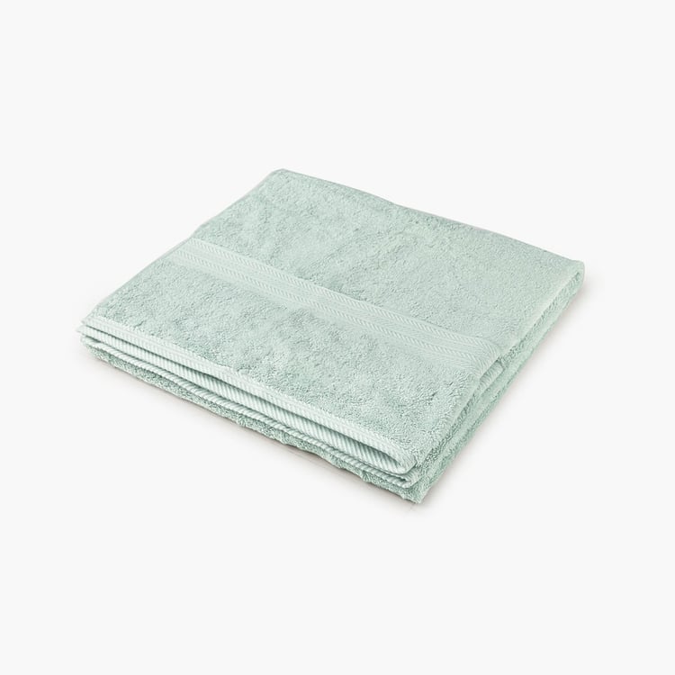 SPACES Rennaissance- Green Solid Soft Cotton Bath Towel - 89x172cm