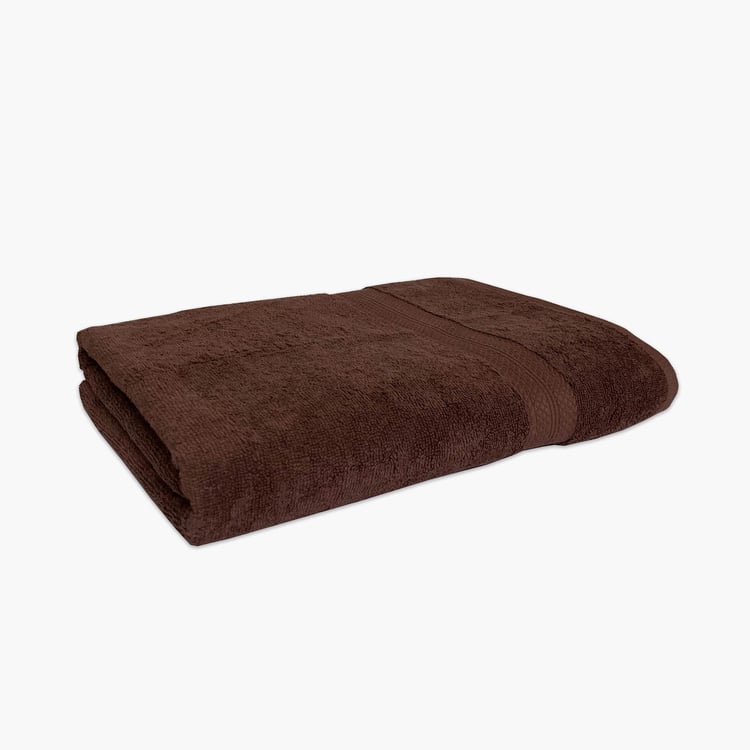 SPACES Colorfas Brown Solid Contemporary Bath Towel - 90 x 180 cm