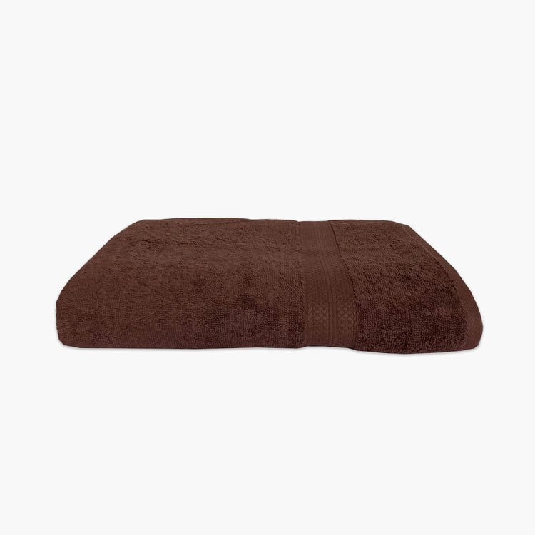 SPACES Colorfas Brown Solid Contemporary Bath Towel - 90 x 180 cm