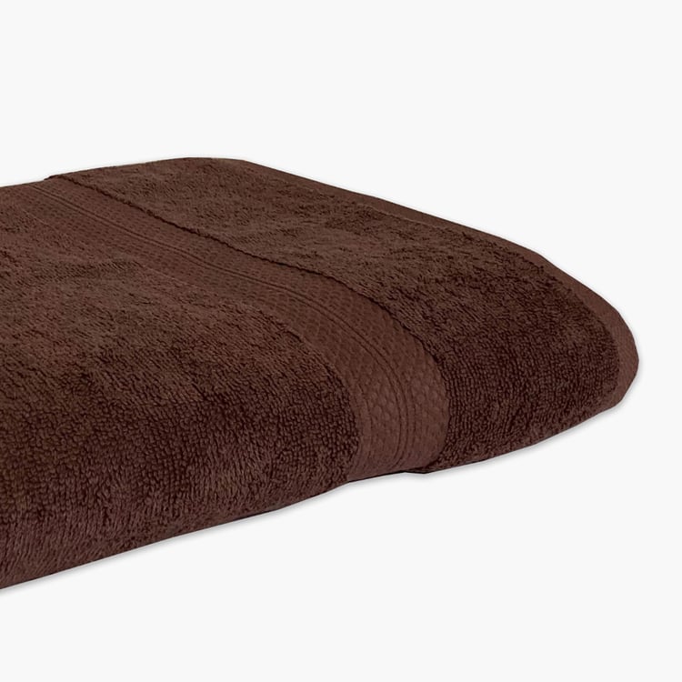SPACES Colorfas Brown Solid Contemporary Bath Towel - 90 x 180 cm