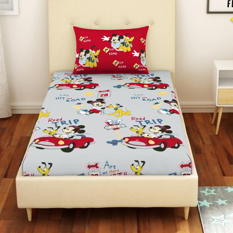 SPACES Disney Mickey Printed 2-Piece Bedsheet Set - 150 x 220 cm