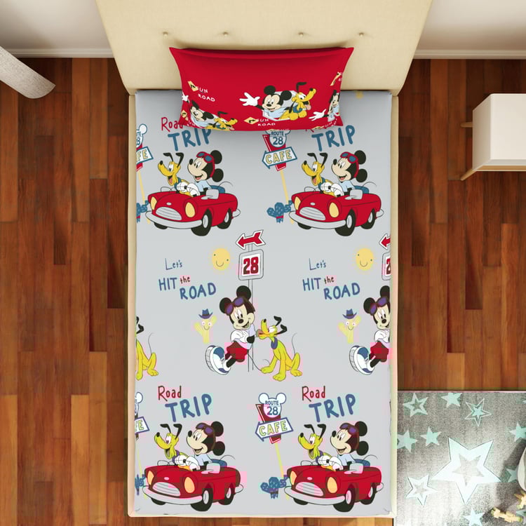 SPACES Disney Mickey Printed 2-Piece Bedsheet Set - 150 x 220 cm