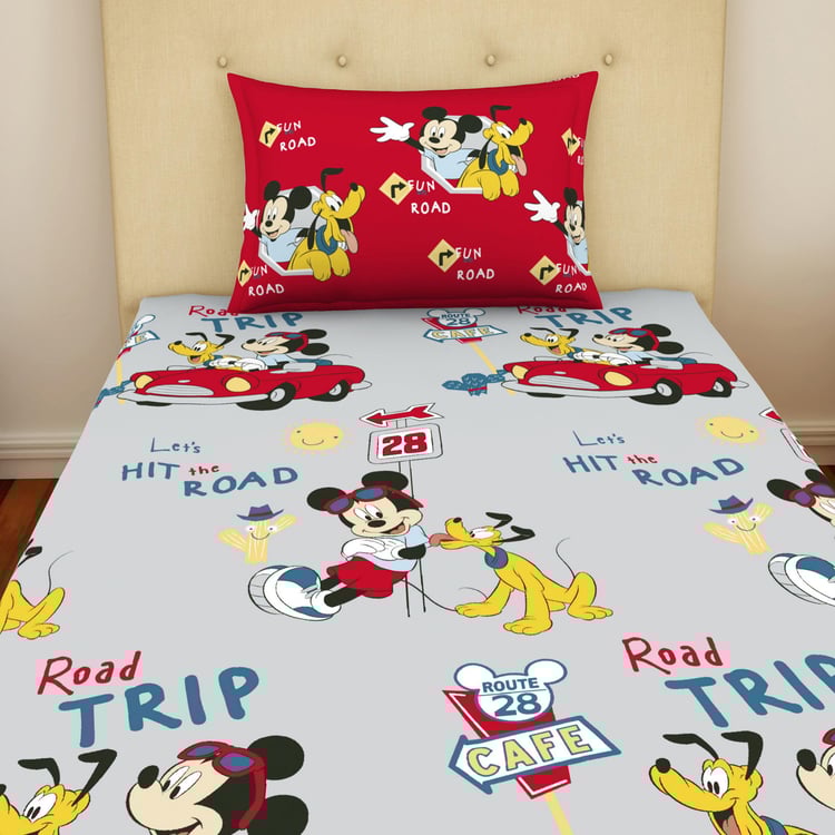 SPACES Disney Mickey Printed 2-Piece Bedsheet Set - 150 x 220 cm