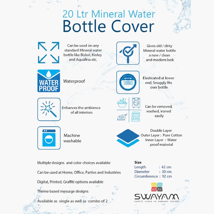 SWAYAM  Printed Water Dispenser Bottle Cover