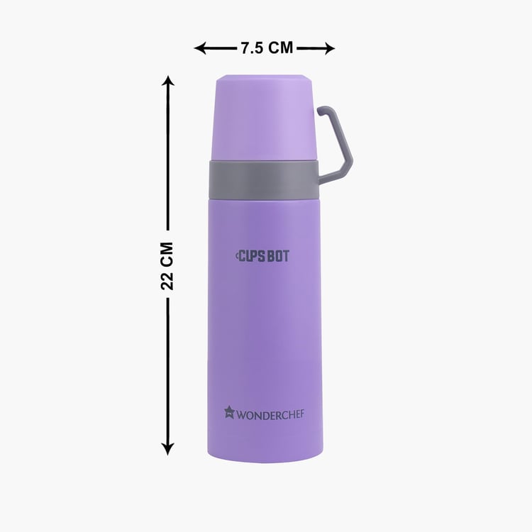 WONDERCHEF Purple Cups-Bot Water Bottle - Stainless Steel - 22 x 7.5 cm - 350 ml