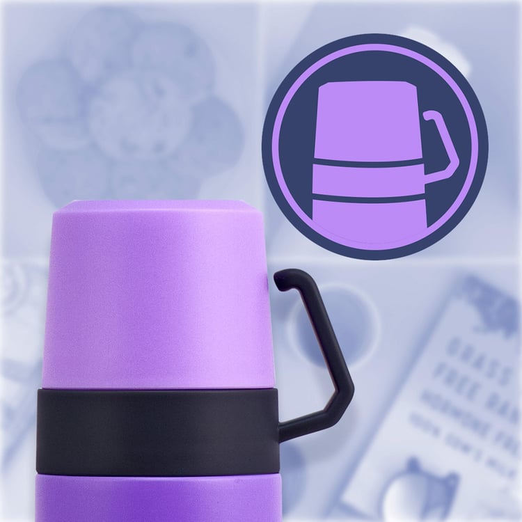 WONDERCHEF Purple Cups-Bot Water Bottle - Stainless Steel - 22 x 7.5 cm - 350 ml