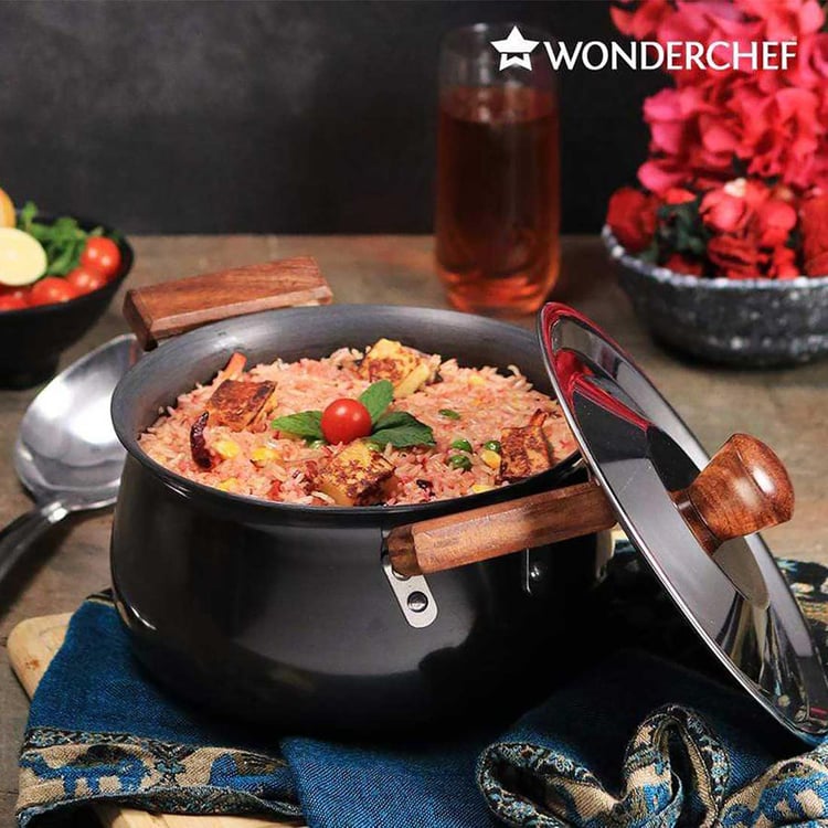 WONDERCHEF Ebony Handi with Lid  - 21 cm