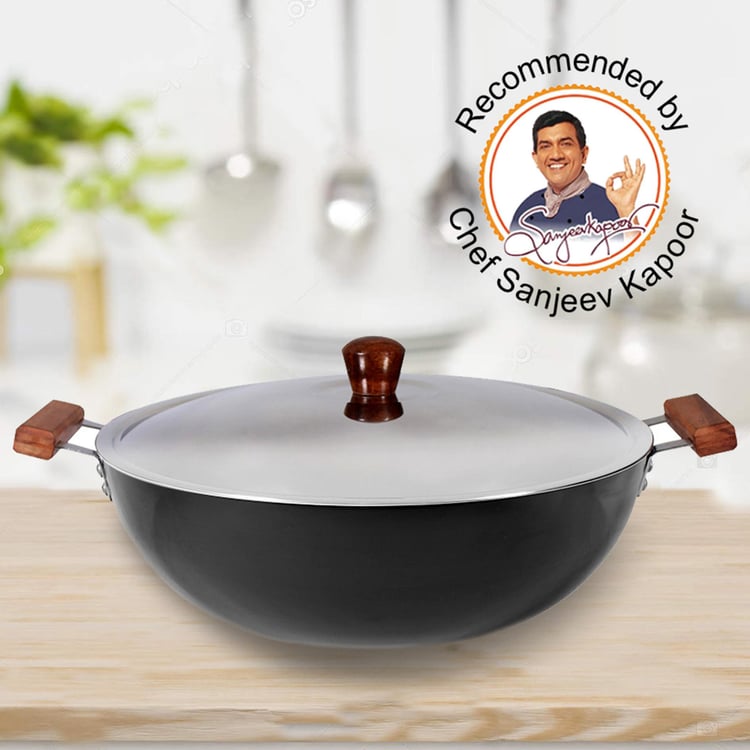 WONDERCHEF Ebony Wok with Lid - 30cm