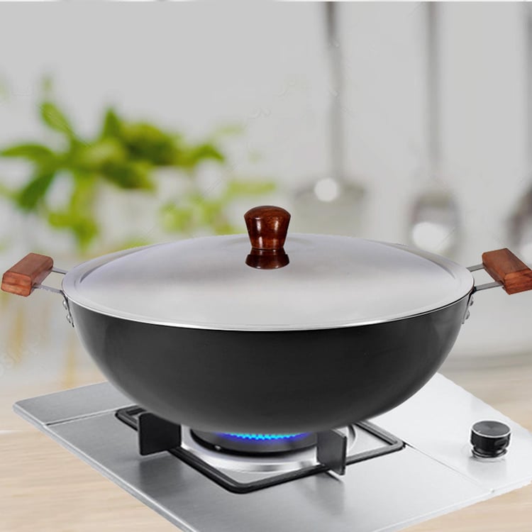 WONDERCHEF Ebony Wok with Lid - 30cm