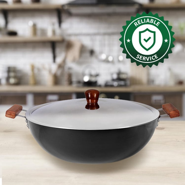 WONDERCHEF Ebony Wok with Lid - 30cm