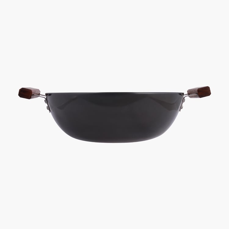 WONDERCHEF Ebony Deep Kadhai with Lid  - 34 cm