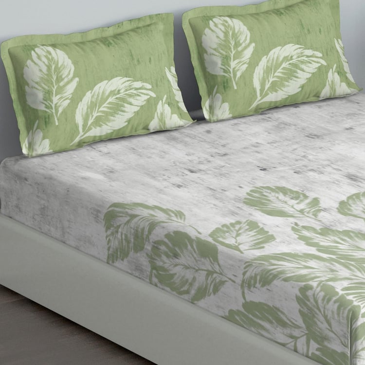 D'DECOR Cherish Tropical Print 3-Piece King-Soize Bedsheet Set - 274 x 274 cm