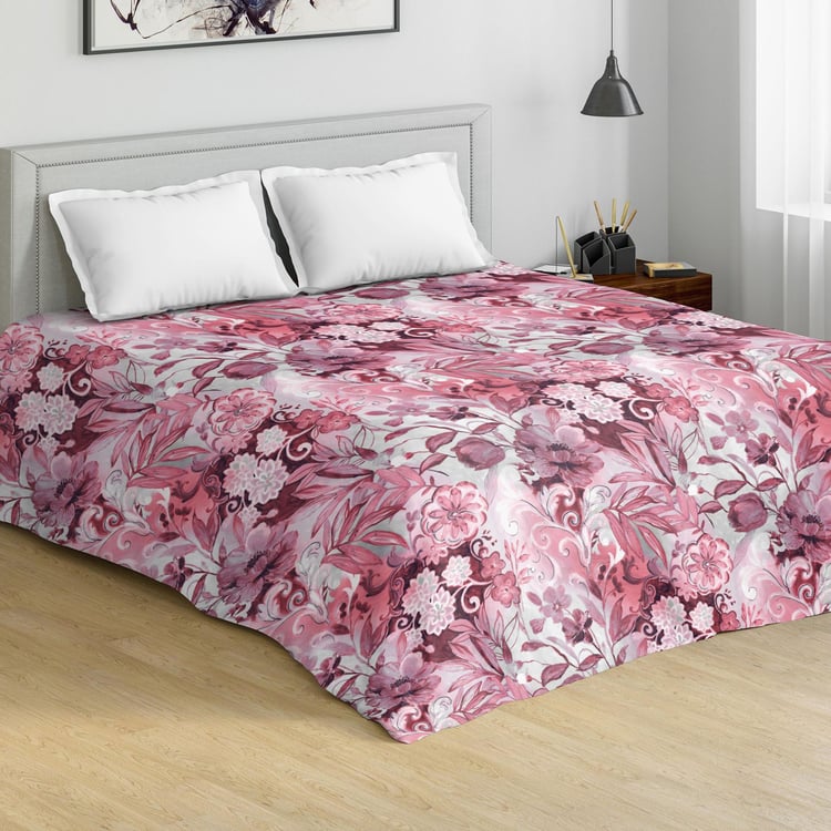 D'DECOR Evita Printed 3-Pc. King Size Bed Cover Set - 274 x 274 cm