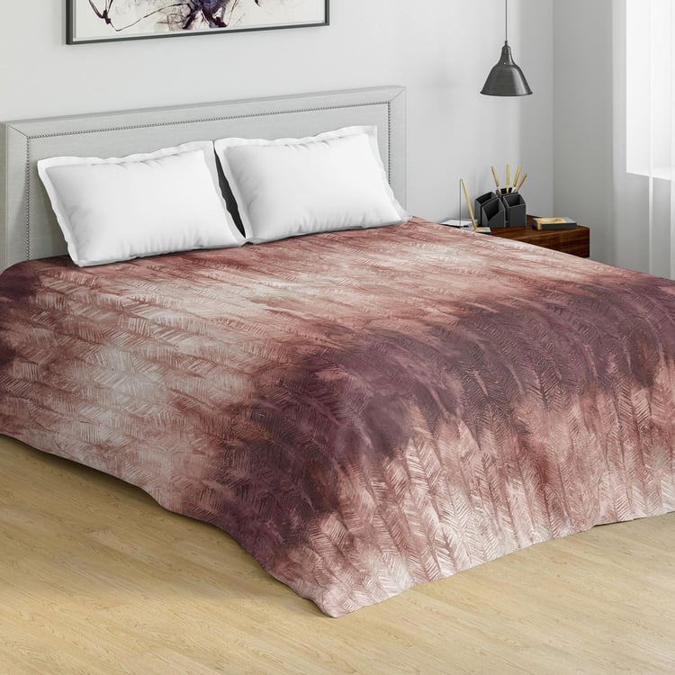 D'DECOR Evita Printed 3-Pc. King Size Bed Cover Set - 274 x 274 cm