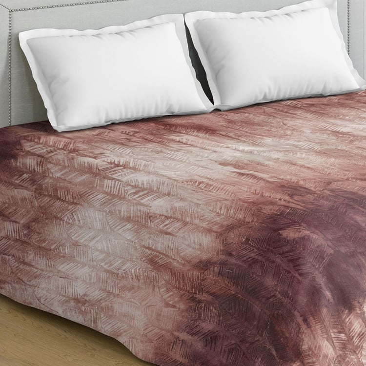 D'DECOR Evita Printed 3-Pc. King Size Bed Cover Set - 274 x 274 cm