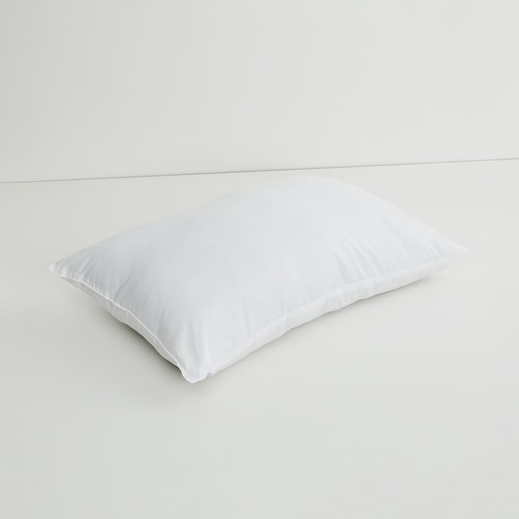 Corsica Solid Polyester Pillow : 43 cm x 70 cm White