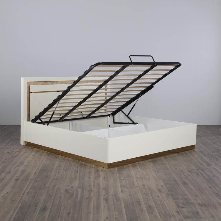 Paris Opera King -Size Bed with Hydraulic Storage - White
