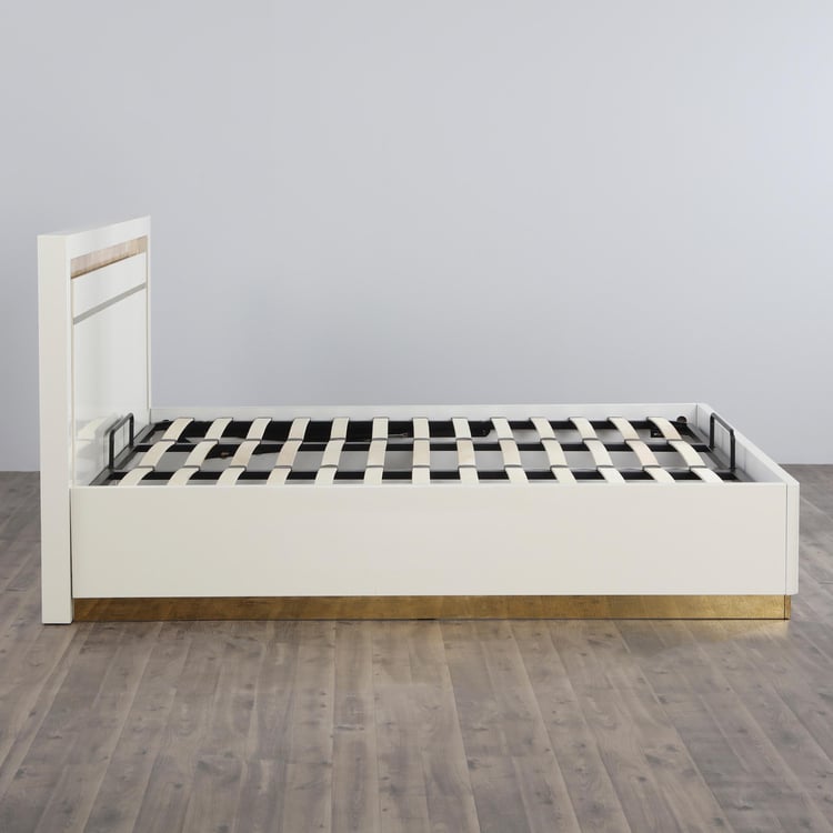 Paris Opera King -Size Bed with Hydraulic Storage - White