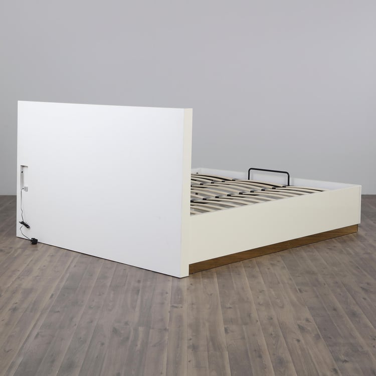 Paris Opera King -Size Bed with Hydraulic Storage - White
