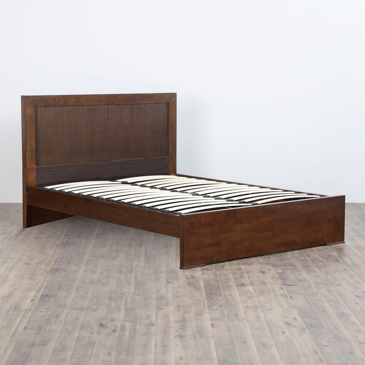 Takeshi Leo Queen Size Bed - 2.07 x 1.61 m - Brown