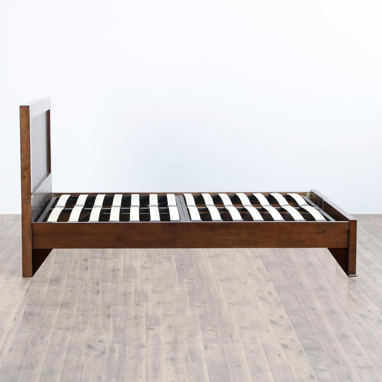 Takeshi Leo Queen Size Bed - 2.07 x 1.61 m - Brown