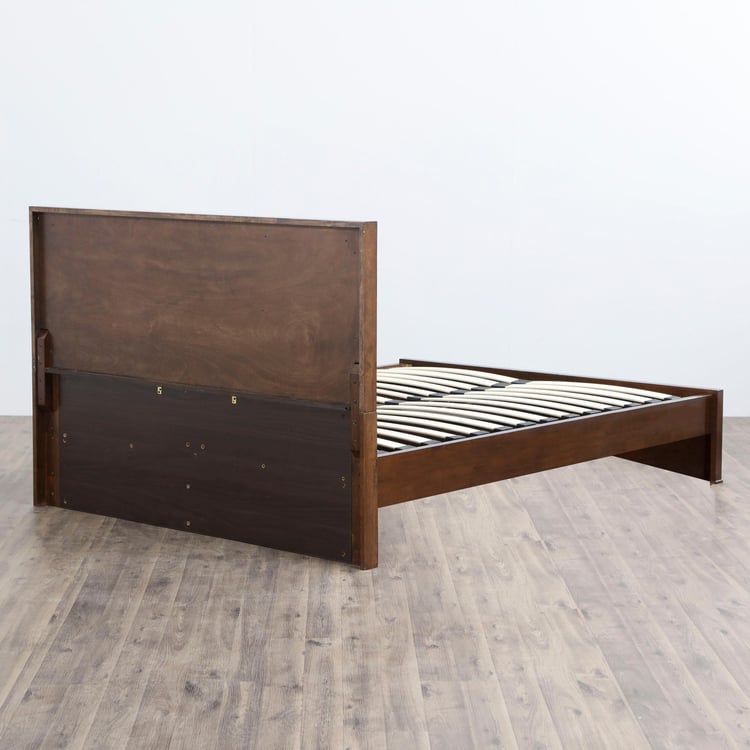 Takeshi Leo Queen Size Bed - 2.07 x 1.61 m - Brown